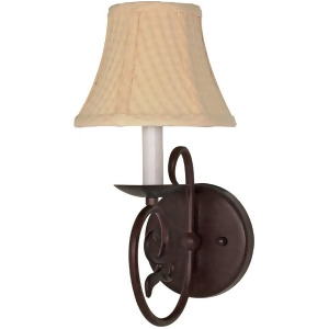 Nuvo Lighting Tapas 1 Light 7 Sconce w/ Linen Waffle Shade 60-049 - All