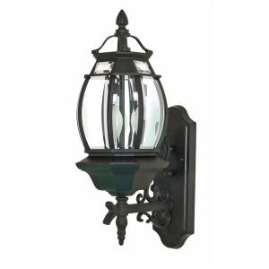 Nuvo Central Park 3 Light 22 Wall Lantern w/ Clear Beveled Glass 60-893 - All
