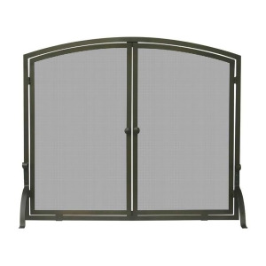 Uniflame Single Panel Bronze Finish Screen With Doors S-1632 - All