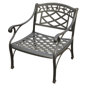 Crosley Sedona Cast Aluminum Club Chair in Charcoal Black Co6103-bk - All