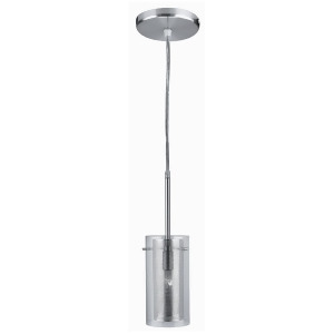 Lite Source Pendant Lamp Chrome With Pleated White Shade Ls-1788c-wht - All
