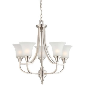 Nuvo Lighting Surrey 5 Light Chandelier w/ Frosted Glass 60-4146 - All