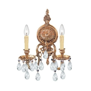 Crystorama Novella Ornate Brass Wall Sconce Crystal Spectra 2902-Ob-cl-saq - All