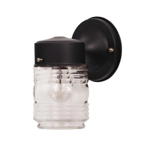 Savoy House Exterior Collections Jelly Jar Wall Mount Black 07046-Blk - All