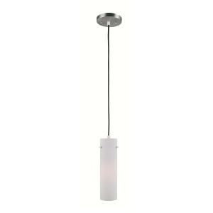 Lite Source Pendant Lamp Polished Steel Frost Glass Shade Ls-1882 - All