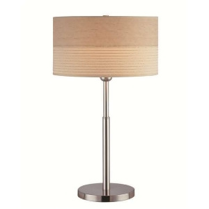Lite Source Table Lamp Polished Silver With 2Tone Off-White Shade Lsf-20751ps - All