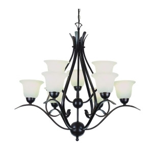 Trans Globe Ribbon Branched 2 Tier Chandelier In Bronze 9289 Rob - All