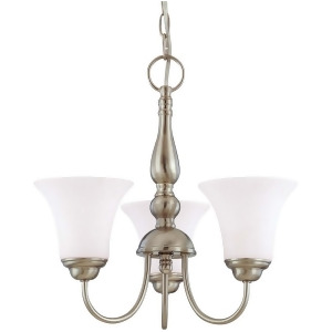 Nuvo Dupont 3 light 16 Chandelier w/ Satin White Glass 60-1821 - All
