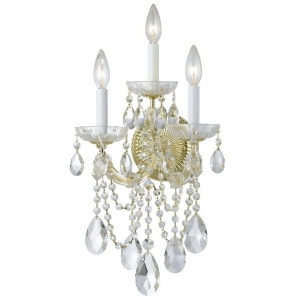 Crystorama Maria Theresa 3 Light Clear Crystal Gold Sconce I 4423-Gd-cl-mwp - All