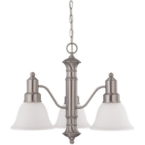 Nuvo Gotham 3 Light 23 Chandelier w/ Frosted White Glass 60-3243 - All