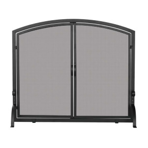 Uniflame Single Panel Black Wrought Iron Screen Doors- Large S-1064 - All