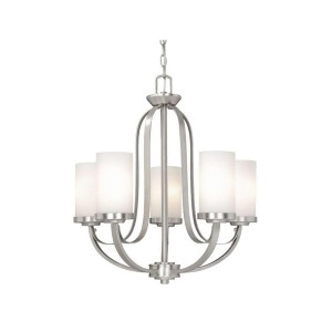 Vaxcel Oxford 5L Chandelier Brushed Nickel Ox-chu005bn - All