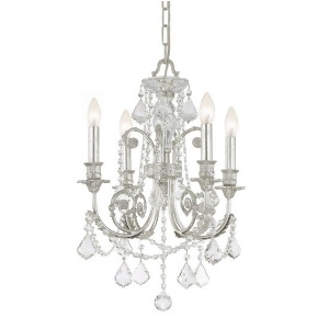 Crystorama Regis 4 Light Clear Crystal Silver Mini Chandelier 5114-Os-cl-mwp - All
