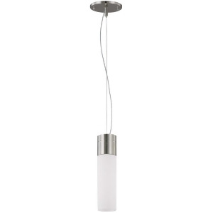 Nuvo Lighting Link 1 Light Tube Pendant w/ White Glass 60-2932 - All