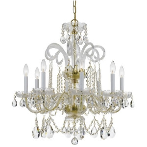 Crystorama Traditional Crystal Spectra Crystal Chandelier 5008-Pb-cl-saq - All
