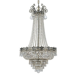 Crystorama Majestic 8 Light Crystal Brass Chandelier 1487-Hb-cl-s - All
