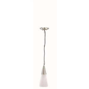 Lite Source Pendant Lamp Polished Silver With Frost Glass Shade Ls-1094frost - All
