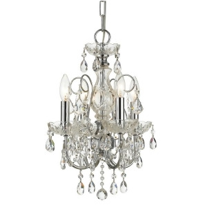 Crystorama Imperial 4 Lt Clear Crystal Chrome Mini Chandelier I 3224-Ch-cl-mwp - All