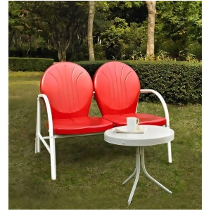 Crosley Griffith 2 Piece Metal Outdoor Seating Set Ko10006re - All