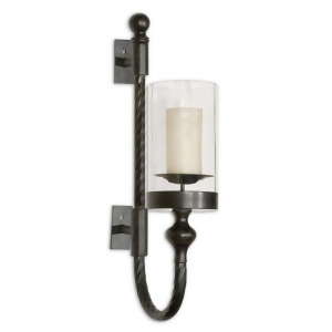 Uttermost Garvin Twist Metal Sconce With Candle 19476 - All