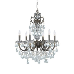 Crystorama Legacy 6 Light Clear Crystal Bronze Chandelier 5196-Eb-cl-mwp - All