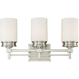 Nuvo Wright 3 Light Vanity Fixture w/ Satin White Glass 60-4703 - All