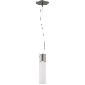 Nuvo Lighting Link Es 1 Light Tube Pendant w/ White Glass 60-3951 - All