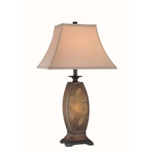 Lite Source Table Nite Lamp Antique Gold Body Fabric C41160 - All