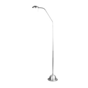 Dainolite Adjustable Gooseneck Floor Lamp Satin Chrome Dlha730f-sc - All