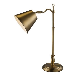 Dimond Hamilton Desk Lamp in Antique Brass with Antique Brass Shade D1837 - All