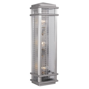 Feiss Mission Lodge 3-Light Wall Lantern Brushed Aluminum Ol3404bral - All