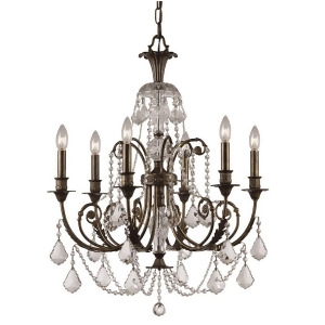 Crystorama Regis 6 Light Clear Crystal Bronze Chandelier 5116-Eb-cl-mwp - All