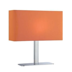 Lite Source Table Lamp Chrome Orange Fabric Shade Ls-21797c-orn - All