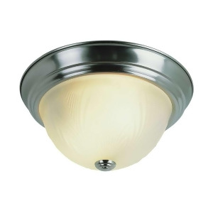 Trans Globe Frosted Leaf 15' Flush Mount In Nickel 58802 Bn - All