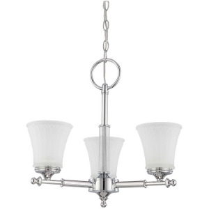 Nuvo Teller 3 Light Chandelier w/ Frosted Etched Glass 60-4266 - All