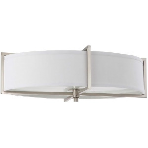 Nuvo Portia Es 6 Light Oval Flush w/ Slate Gray Fabric Shade 60-4349 - All