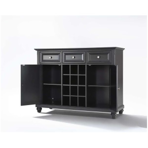Crosley Cambridge Buffet / Sideboard Cabinet w/ Wine Storage Black Kf42001dbk - All