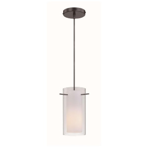 Lite Source Pendant Lamp Black With Frost Inner Clear Outer Glass Ls-19772 - All