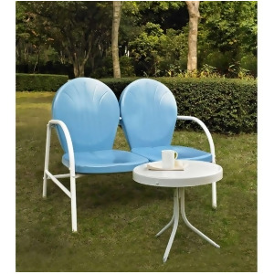 Crosley Griffith 2 Piece Metal Outdoor Seating Set Ko10006bl - All