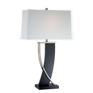 Lite Source Table Lamp Espresso Wood Polished Steel Ls-21788 - All