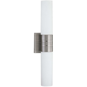 Nuvo Link 2 Light Vertical Tube Wall Sconce w/ White Glass 60-2936 - All