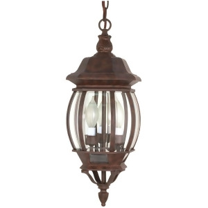 Nuvo Central Park 3 Light 20 Hanging Lantern w/ Clear Beveled Glass 60-895 - All