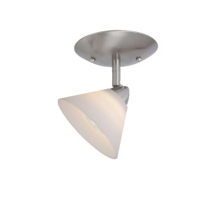 Vaxcel Milano Single Ceiling Light Sn w/ White Glass Ml-ccd002sn - All