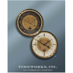 Uttermost Leonardo Script Cream Weathered Laminated Clock 6006 - All
