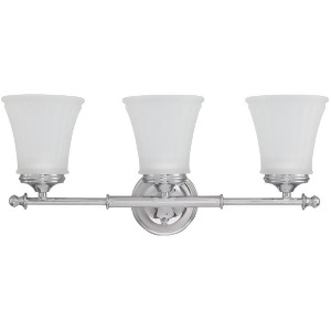 Nuvo Teller 3 Light Vanity Fixture w/ Frosted Etched Glass 60-4263 - All