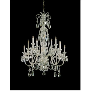 Crystorama Traditional 10 Lt Clear Crystal Brass Chandelier Iv 5020-Pb-cl-mwp - All