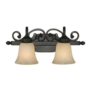 Golden Lighting Belle Meade Rubbed Bronze 2 Light Vanity 4074-2Rbz - All