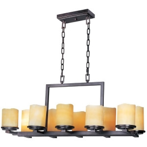 Maxim Lighting Luminous 10-Light Chandelier Rustic Ebony 21149Scre - All