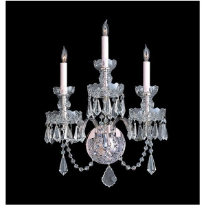 Crystorama Traditional 3 Light Clear Crystal Chrome Sconce Iv 5023-Ch-cl-mwp - All