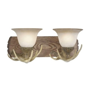 Vaxcel Lodge 2L Vanity Light w/ French Scavo Glass Vl33022ns - All